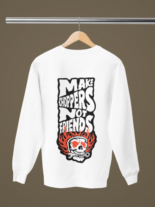 MAKE CHOPPERS SWEATER white